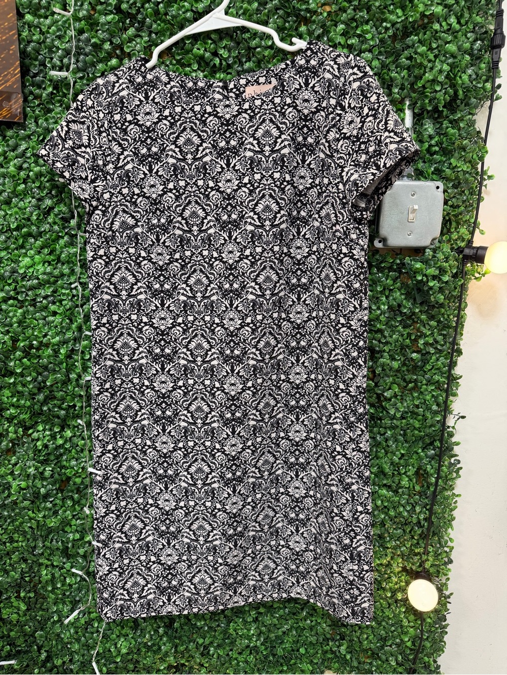 Philosophy Black and White Damask Midi Dress
